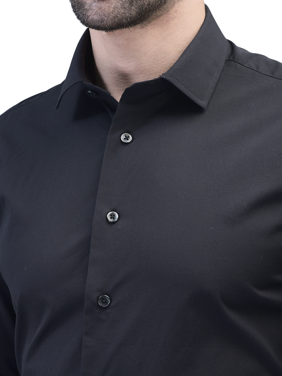 Solid Black Casual Shirt – AF00004RT