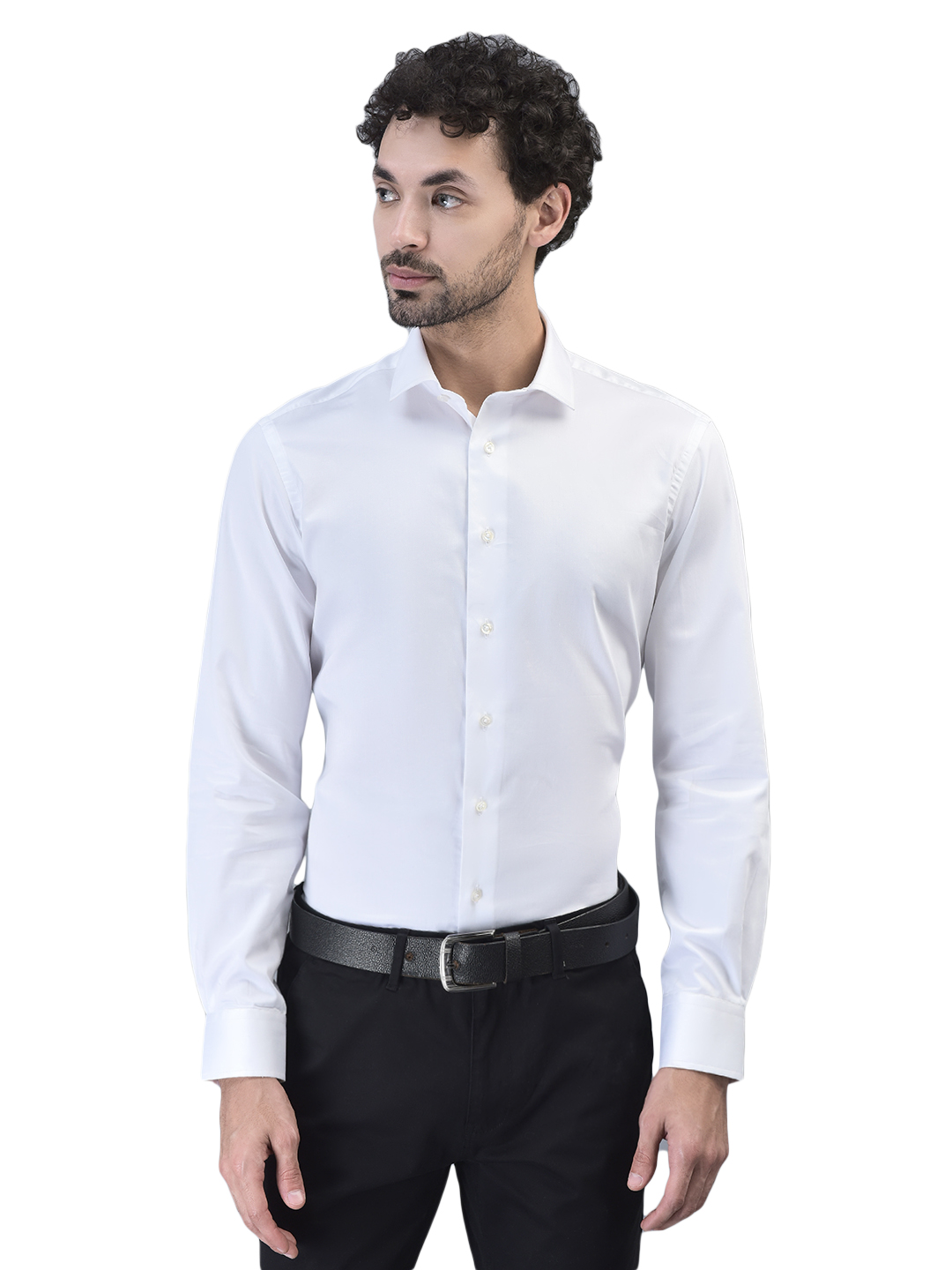 White Giza Cotton Wrinkle Resistant Shirt – AF00091SK - Image 2