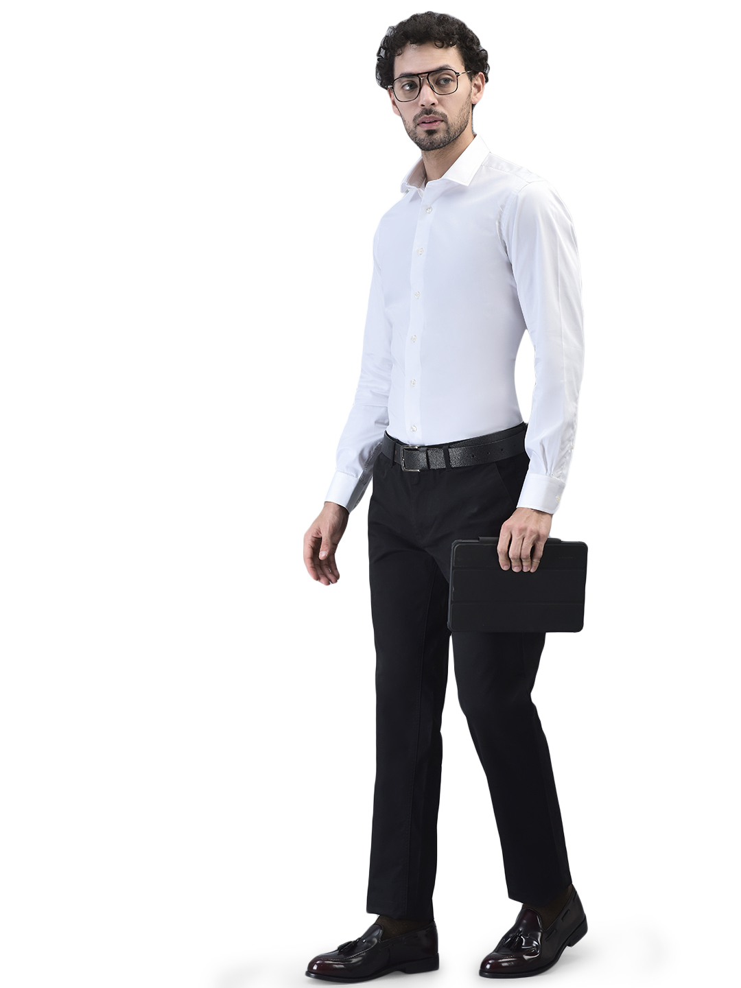 White Giza Cotton Wrinkle Resistant Shirt – AF00091SK - Image 4