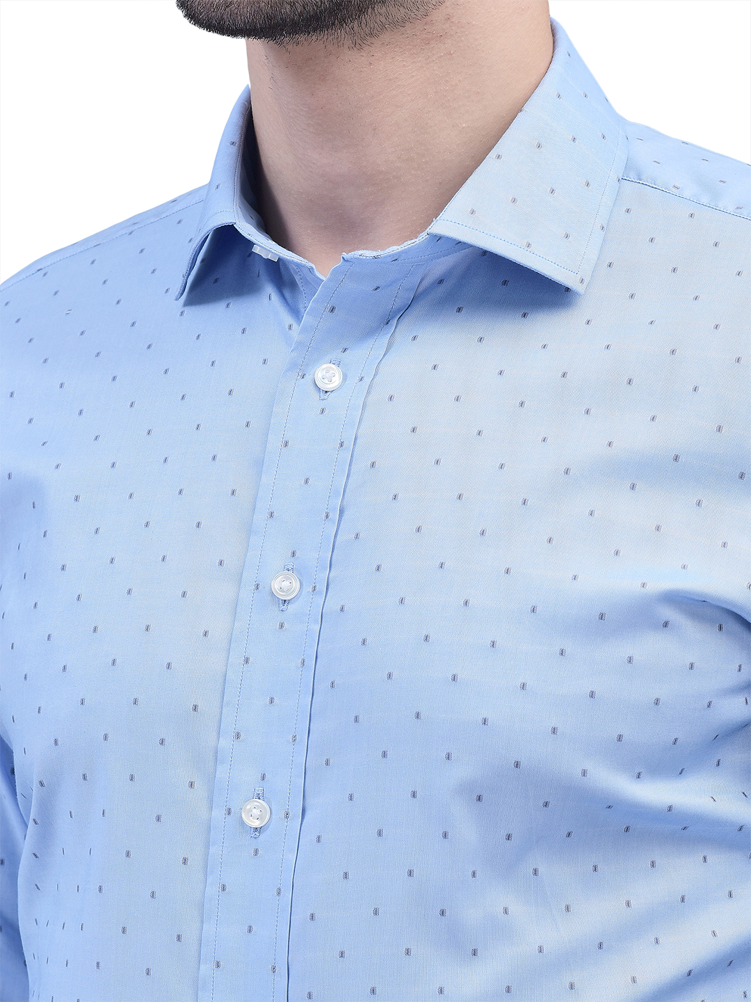 Sky Blue Geometric Print Casual – AF00017RT