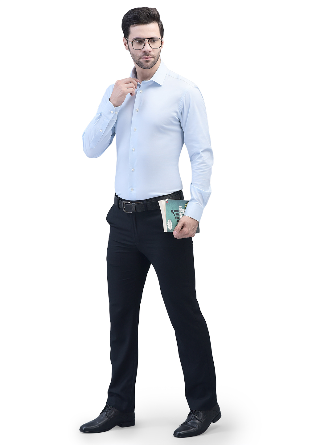 Solid Pale Blue Formal Fine Twill – AF00018RM - Image 4