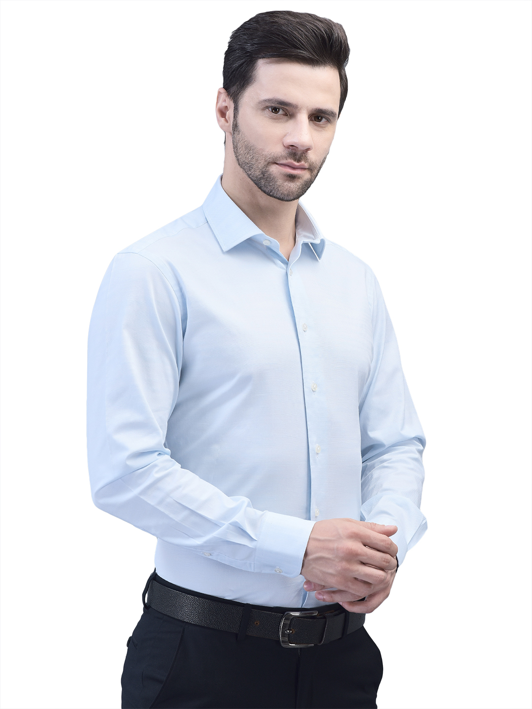 Solid Pale Blue Formal Fine Twill – AF00018RM - Image 5