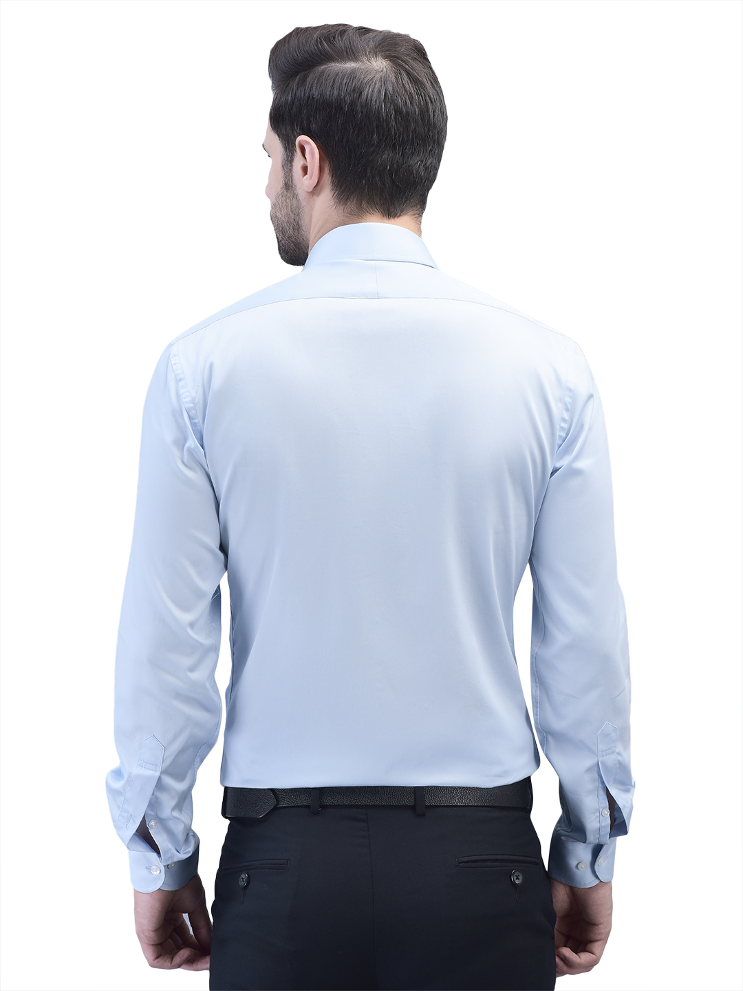 Sky Blue Giza Cotton Wrinkle Free Shirt – AF00095SK - Image 4