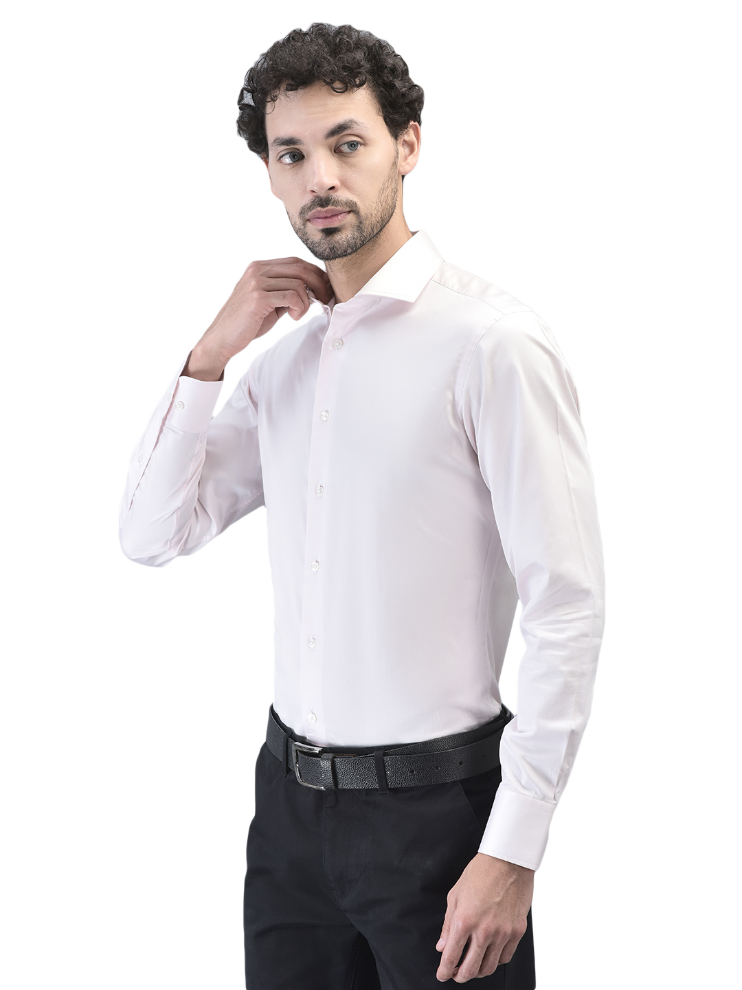 Pink Giza Cotton Wrinkle Resistant Shirt – AF00092SK - Image 2